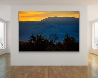 Stowe, Vermont, Skiing, Mountains, Snowboarding, Vermont Art, New England, Snow, Winter Scenes, Sunrise, Winter Art, New England Art, VT