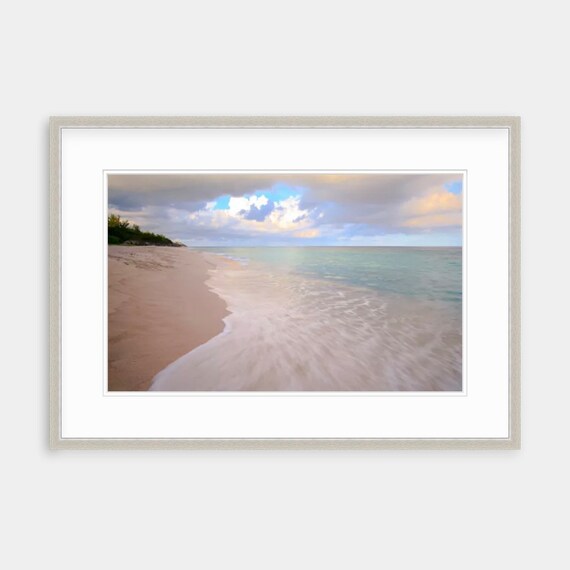 Framed Art, Bermuda, Long Bay Beach, Warwick Parish, Long Bay, Beach, Bermuda Artwork, Framed Print, Framed Bermuda Art, Sunset