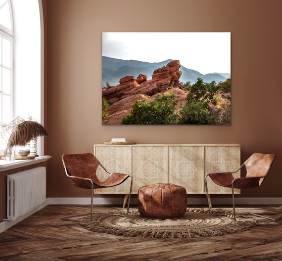 Garden of the Gods, Colorado Springs, Colorado, Nature, Photography, Canvas, Hiking, Decor, Wall Art, Mountains, Artwork, Horseback Riding