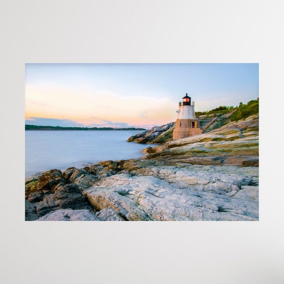 Castle Hill Lighthouse, Newport, Rhode Island, Canvas Wall Art, Coastal Home Decor, Coastal Art, New England Lighthouse, Lighthouse Art, RI