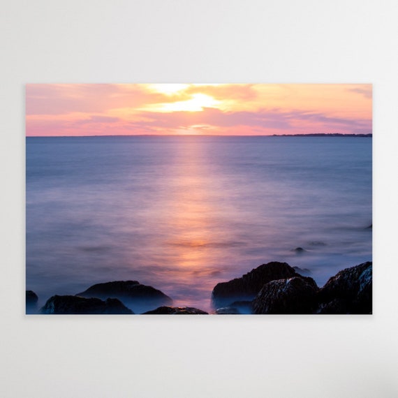 Sakonnet Point, Little Compton, Rhode Island, Canvas, Fine Art Photography, Wall Art, Home Decor, Sunset, Ocean, Seascape, Coastal Decor