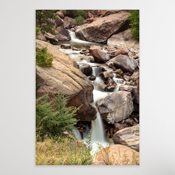 Eldorado Canyon Waterfall Canvas: Colorado Nature Photography Wall Art