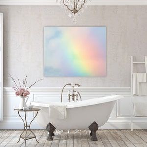Rainbow Art, Somewhere Over the Rainbow, Pastel, Artwork, Photography, Wall Art, Baby Nursery, Childrens Room, Bedroom Decor,Nursery Art,Art