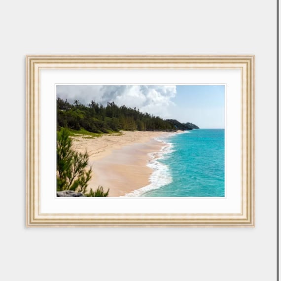 Framed Art, Bermuda, Long Bay Beach, Warwick Parish, Long Bay, Beach, Bermuda Artwork, Framed Print, Framed Bermuda Art, Beach