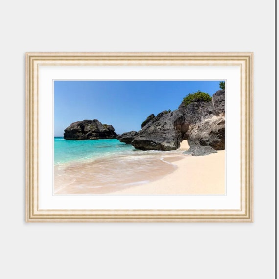 Framed Art, Bermuda, Long Bay Beach, Warwick Parish, Long Bay, Beach, Bermuda Artwork, Framed Print, Framed Bermuda Art, Beach