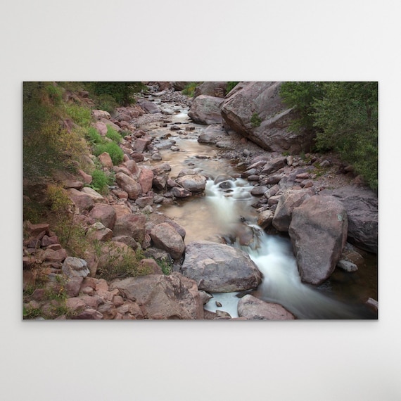 Eldorado Canyon State Park, Boulder, Colorado, Waterfall, Nature, Photography, Canvas, Hiking, Decor, Wall Art, Mountains, Colorado Artwork