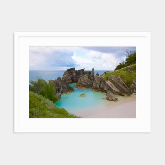 Bermuda Art, Horseshoe Bay Beach, Bermuda, Pink Sand, Tropical Print, Coastal Photography,  Coastal Home Decor, Beach Artwork, Bermuda Photo