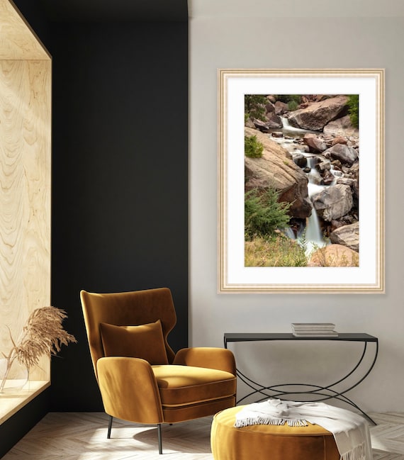 Colorado, Eldorado Canyon State Park, Waterfall, Colorado Artwork, Colorado Photography, Mountain Home Decor, Photography, Canvas Wall Art