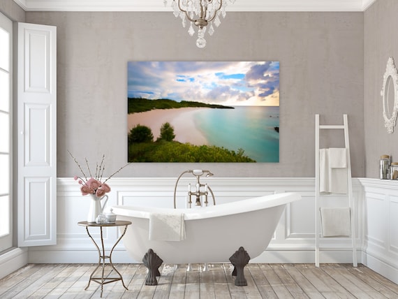 Horseshoe Bay Beach, Bermuda, Pink Sand Beach, Coastal Art, Turquoise Water, Bermuda Photography, Bermuda Beach Artwork, Canvas Wall Art