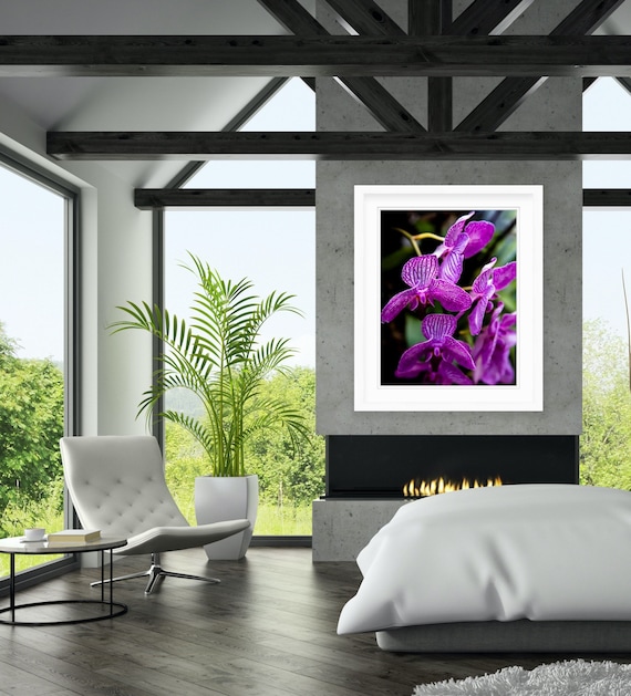 Floral Art, Palm Beach, Florida, Fine Art Canvas, Artwork, Wall Art, Orchid, Art, Floral, Colorful Artwork, Flower Art, Purple Orchid,Flower