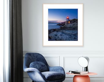 Castle Hill Lighthouse, Newport, Rhode Island, Photograph, Print, Nautical, Ocean, Coastal Decor, New England, Artwork, Lighthouse Photo