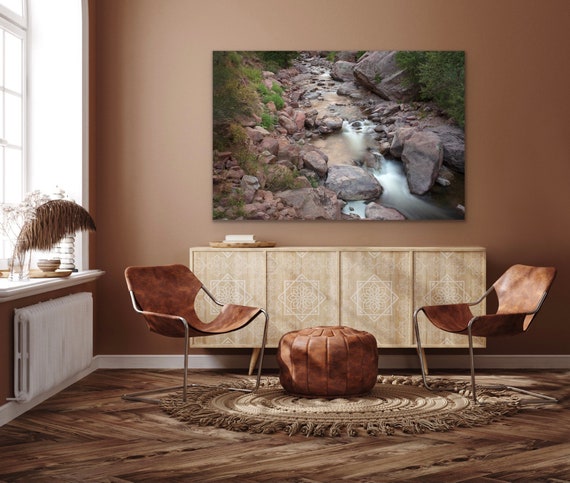 Eldorado Canyon State Park, Boulder, Colorado, Waterfall, Nature, Photography, Canvas, Hiking, Decor, Wall Art, Mountains, Colorado Artwork