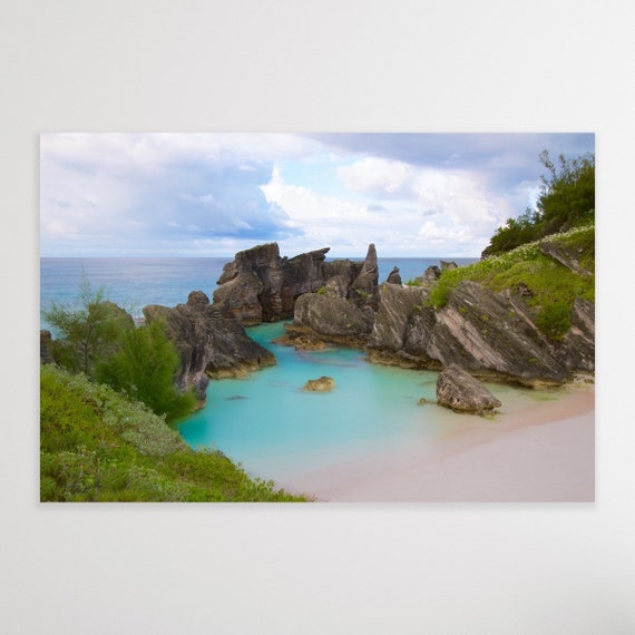 Bermuda Wall Art, Horseshoe Bay Beach, Bermuda Photography, Canvas Wall Art, Coastal Photography, Coastal Wall Art, Coastal Home Decor