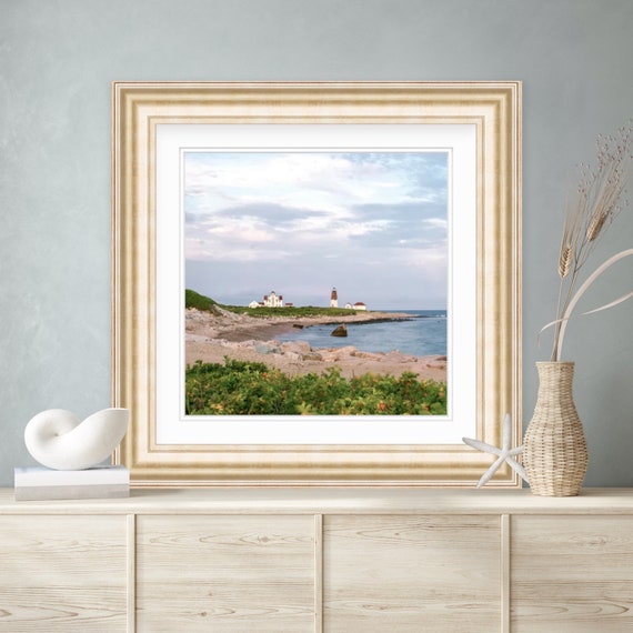Framed Art, Point Judith Lighthouse, Point Judith, Narragansett, Rhode Island, Rhode Island Art, Framed Print, Coastal Art, New England