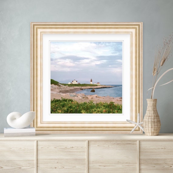 Framed Art, Point Judith Lighthouse, Point Judith, Narragansett, Rhode Island, Rhode Island Art, Framed Print, Coastal Art, New England