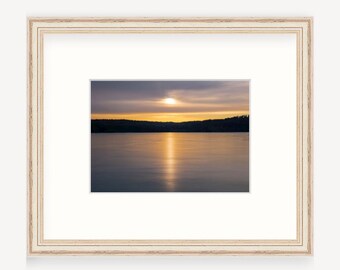 Lake Winnipesaukee Framed Art Print: New Hampshire Lake House Decor