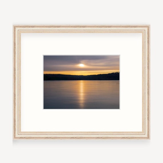 Lake Winnipesaukee Framed Art Print: New Hampshire Lake House Decor