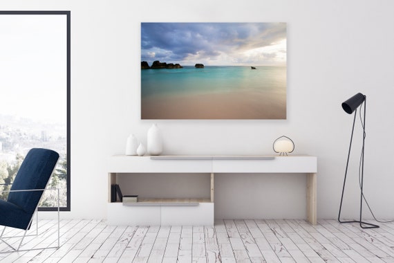 Bermuda Wall Art, The Reefs, Bermuda, Canvas Art, Pink Sand Beach, Ocean, Coastal Home Decor, Tropical, Turquoise Water, Beach Photography