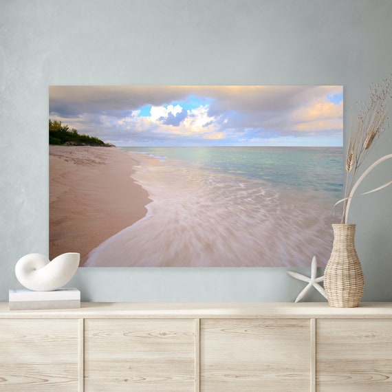 Bermuda Artwork, Long Bay Beach, Bermuda, Canvas, Pink Sand, Ocean, Coastal, Tropical, Turquoise Water, Photography, Artwork, Wall Art, Art