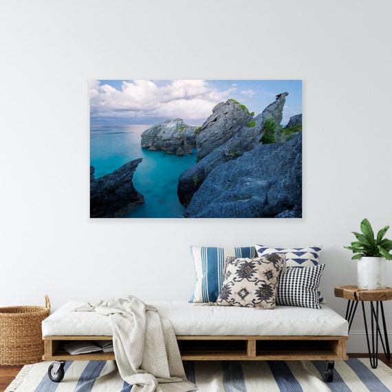 Bermuda Canvas Art, Bermuda, Canvas Wall Art, Coastal Home Decor, Bermuda Artwork, Seascape Photography, Tropical Wall Art, Coastal Canvas