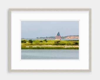 Martha's Vineyard Canvas Art: Edgartown Seascape Print