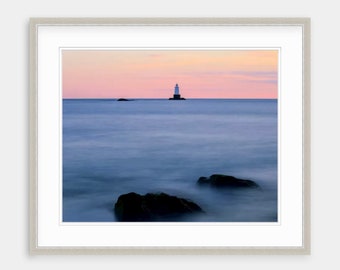Sakonnet Lighthouse Print: Coastal New England Seascape Art