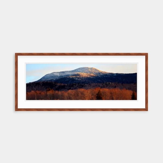 Spruce Peak, Panoramic, Stowe, Vermont, Skiing, Mountain, Vermont Art, Art, Artwork, Photograph, Print, New England, Snow, Winter, Photo,VT