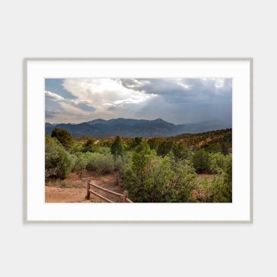 Framed Art, Garden of the Gods, Colorado Springs, Colorado, Framed Print, Mountains, Colorado Artwork, Wall Art, Nature Photography, Sunset