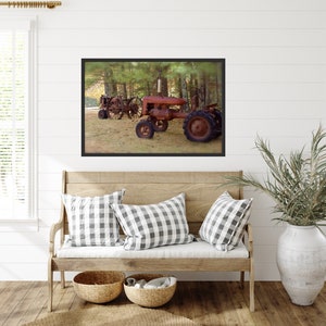 Country Art, Foster, Rhode Island, Vintage, Tractors, Autumn Photography, Farm, New England Photograph, Country Home Decor, Fall Decor, RI image 4