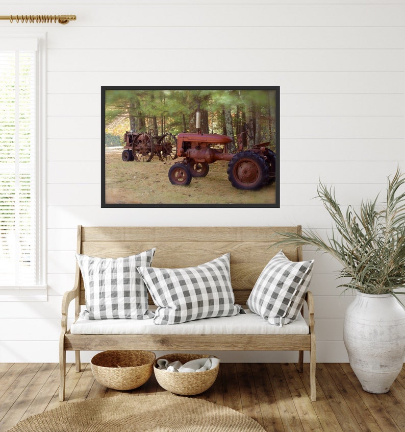 Country Art, Foster, Rhode Island, Vintage, Tractors, Autumn Photography, Farm, New England Photograph, Country Home Decor, Fall Decor, RI image 4