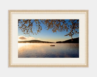 Fotografía del lago Winnipesaukee: Arte en tonos tierra de New Hampshire