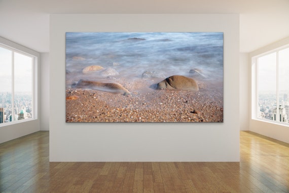 Down By The Sea ~ Breaking Rock Road ~ Westerly, Rhode Island, Canvas, No Frame Needed, Beach Photography, Ocean Waves, Coastal Home Decor