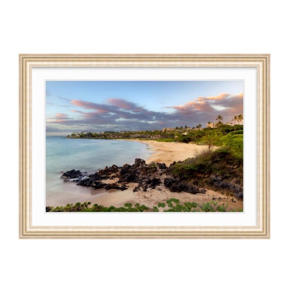 Wailea Beach, Maui Hawaii Photograph: Coastal Seascape Art Print