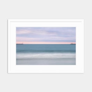 Framed Art Roger Wheeler Beach Narragansett Rhode Island Clean White - Mat