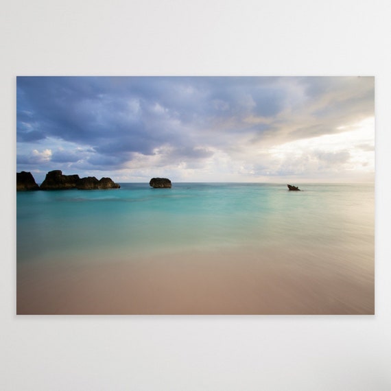 Bermuda Wall Art, The Reefs, Bermuda, Canvas Art, Pink Sand Beach, Ocean, Coastal Home Decor, Tropical, Turquoise Water, Beach Photography