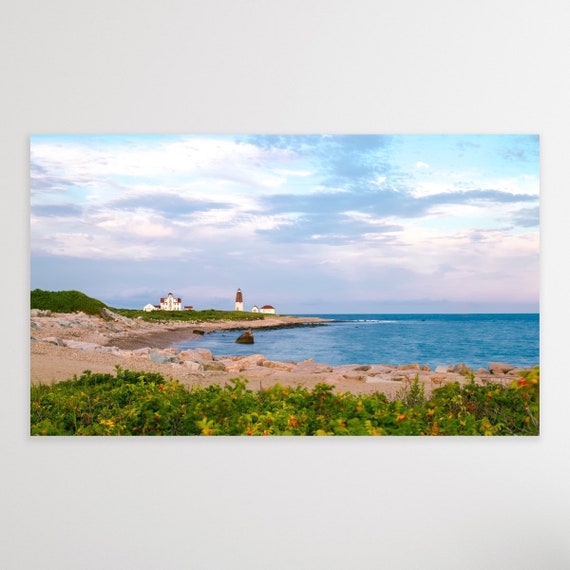 Point Judith Lighthouse, Narragansett, Rhode Island, Canvas, Narragansett Photography, Wall Art, Home Decor, Ocean, Seascape, Coastal