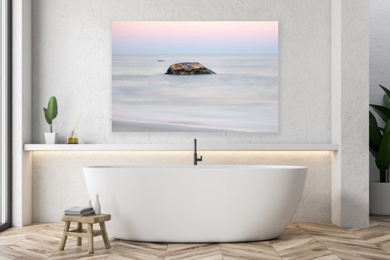 Rhode Island Artwork, Scarborough Beach, Rhode Island, Ocean Photography, Canvas Wall Art, Coastal Home Decor, Ocean Art, Beach Artwork, RI