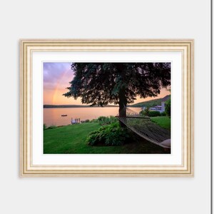 Canvas Wall Art, Lake Winnipesaukee Wall Art, New Hampshire Artwork, Church Landing, Meredith, Rainbow Art, New England Artwork, Lake Decor