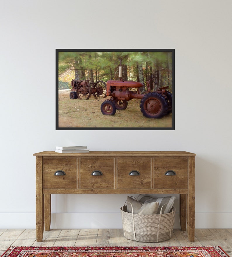 Country Art, Foster, Rhode Island, Vintage, Tractors, Autumn Photography, Farm, New England Photograph, Country Home Decor, Fall Decor, RI image 9
