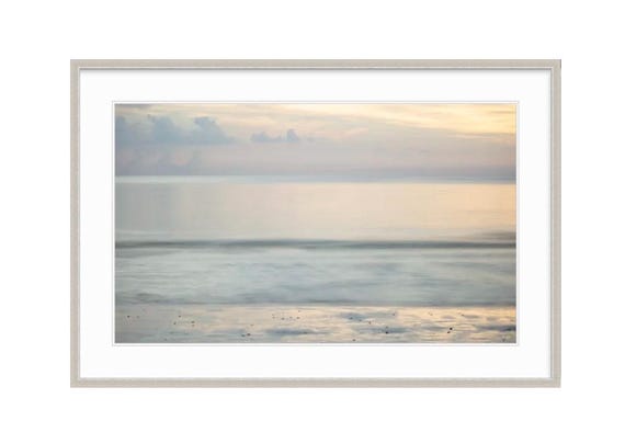 Naples Florida Framed Beach Sunset Photograph, Coastal Seascape Art