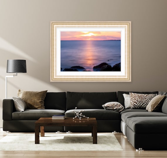 Coastal Artwork, Canvas Wall Art, Sakonnet Point, Little Compton, Rhode Island, Coastal Canvas Art, New England, Sunset Photography