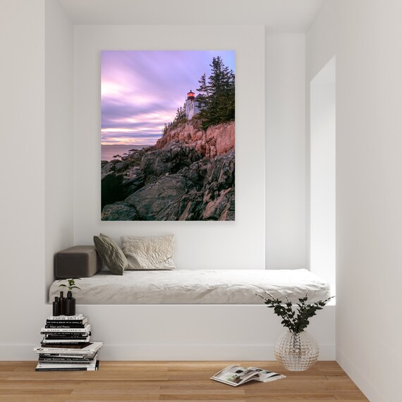 Bass Harbor Head Lighthouse, Acadia National Park, Bar Harbor, Maine, Seascape, Ocean, Photography, Canvas, Coastal, Decor, Wall Art,Artwork