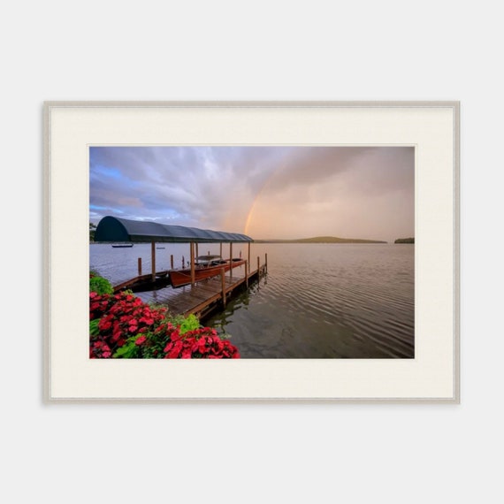 Lake Winnipesaukee Artwork, Meredith, New Hampshire, Church Landing, New Hampshire Photography, Rainbow Art, Lake Winnipesaukee Photography