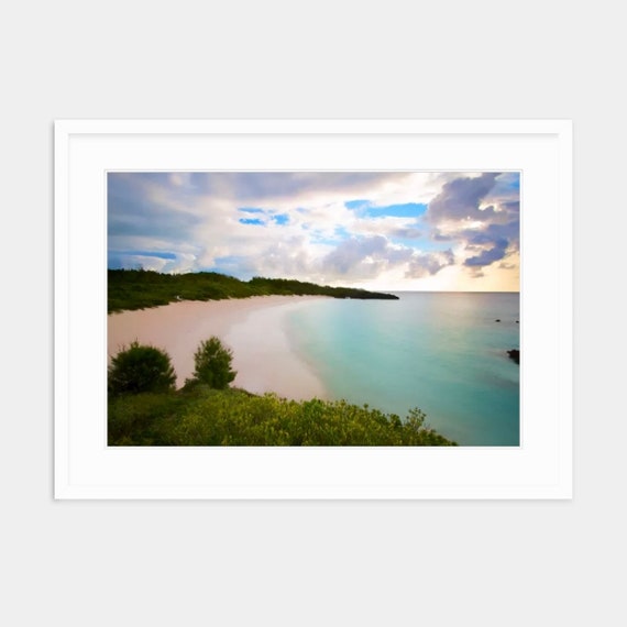 Framed Art, Bermuda, Horseshoe Bay Beach, Southampton Parish, Pink Sand Beach, Bermuda Artwork, Framed Print, Framed Bermuda Art, Beach Art