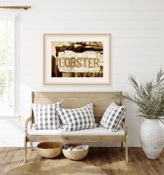 Lobster Sign, Galilee, Narragansett, Rhode Island, Coastal Decor, Nautical, Photograph, Galilee Print, Galilee Wall Art, Nautical Print, RI