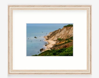 Gift Boxed, Framed Art, Gay Head Cliffs, Martha’s Vineyard, Aquinnah, Framed Print, Coastal, Art, Gift, Beach Art, Martha’s Vineyard Art, MV