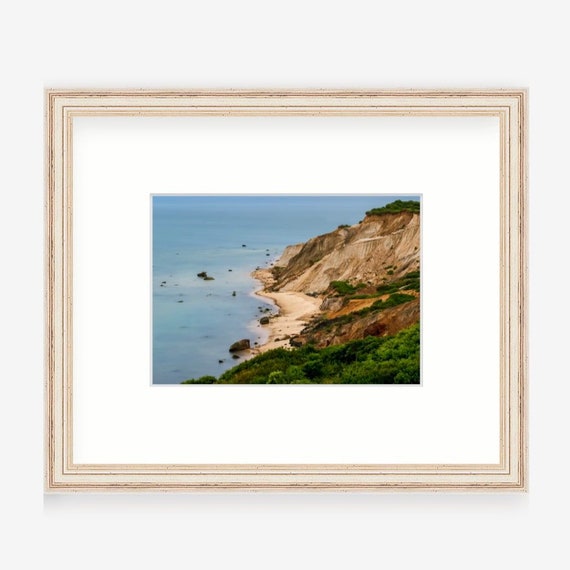 Gift Boxed, Framed Art, Gay Head Cliffs, Martha’s Vineyard, Aquinnah, Framed Print, Coastal, Art, Gift, Beach Art, Martha’s Vineyard Art, MV