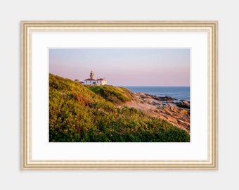 Lighthouse Print, Beavertail Lighthouse, Jamestown, Rhode Island, Lighthouse Art, New England, Lighthouse Wall Art, Coastal Photograph