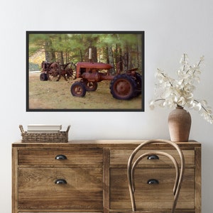 Country Art, Foster, Rhode Island, Vintage, Tractors, Autumn Photography, Farm, New England Photograph, Country Home Decor, Fall Decor, RI image 3