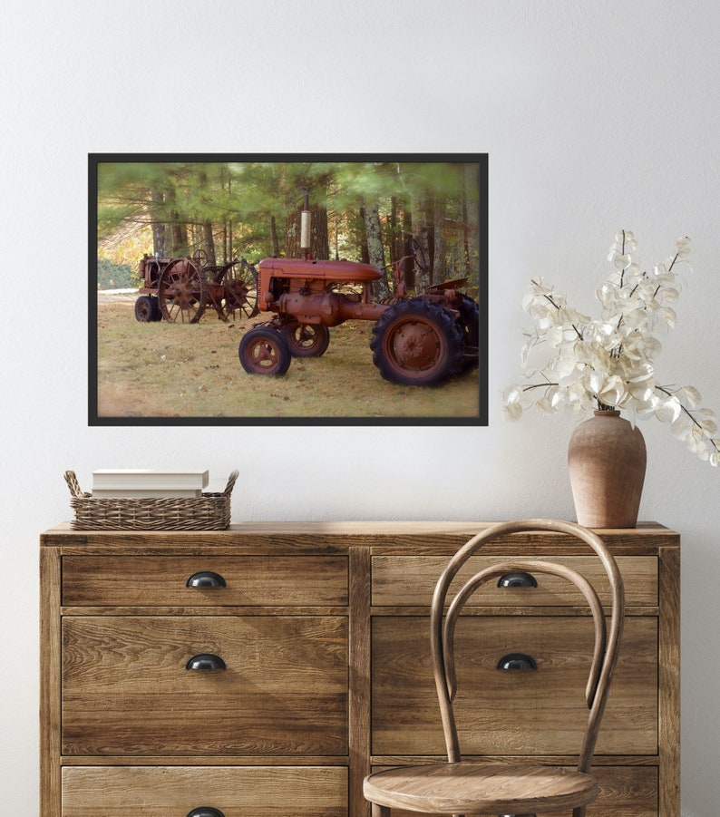 Country Art, Foster, Rhode Island, Vintage, Tractors, Autumn Photography, Farm, New England Photograph, Country Home Decor, Fall Decor, RI image 3